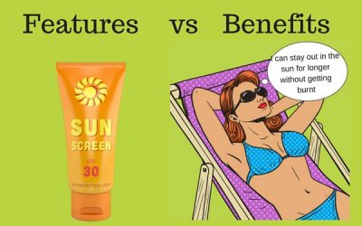 The difference between features and benefits