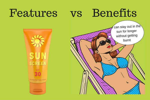 The difference between features and benefits